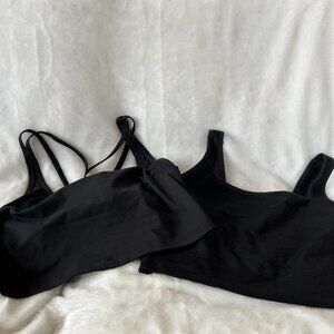 All in Motion Sports Bra Lot Womens XL Black Strappy Removable Padding
